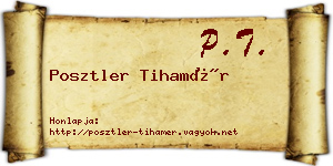 Posztler Tihamér névjegykártya